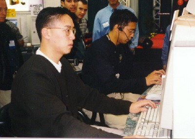first ever professional video gamers playing computer games