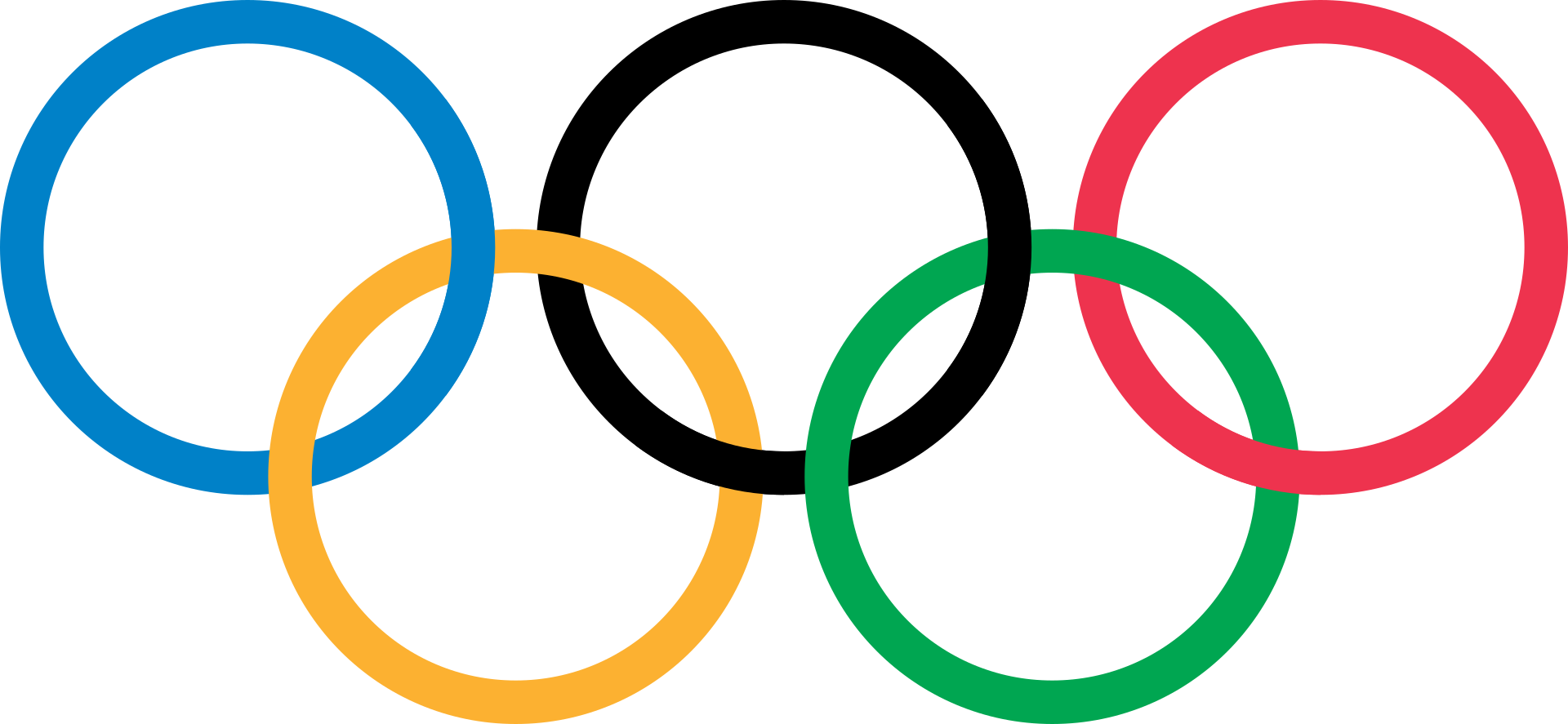 The olympic rings symbols