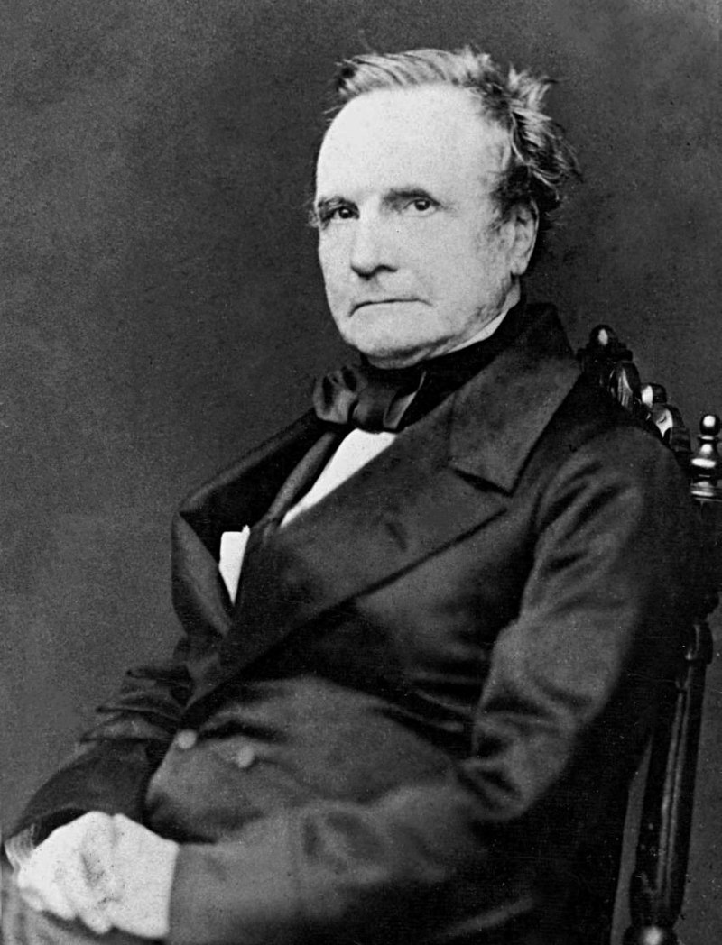 Charles Babbage's portrait in black and white photo
