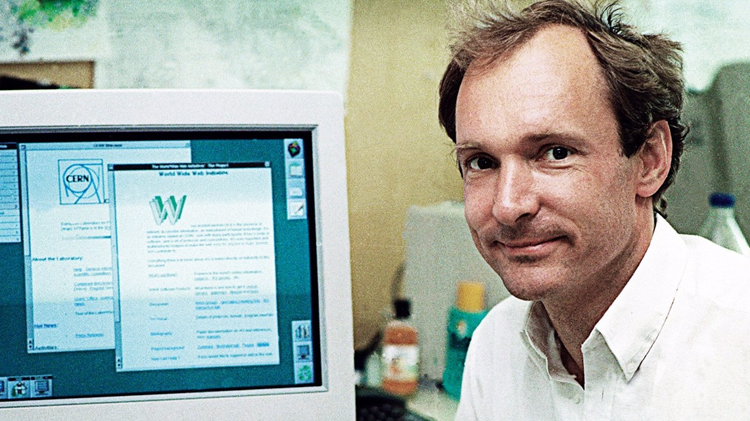 The photo of NeXT computer on which the first website ever was created